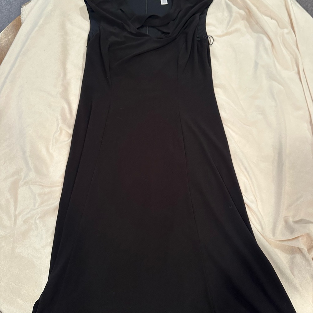 London Times Classic Black Midi Dress